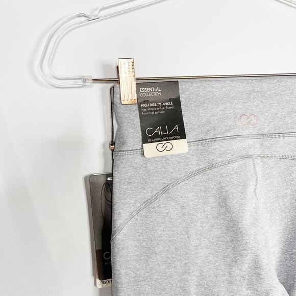New Calia XS High Waist Filament 7/8 Leggings Alloy Heather Gray White Essential - Picture 11 of 14